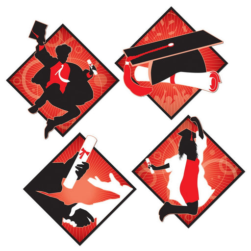 Graduation Cutouts – 16" – (4/Pkg) by Beistle Printed