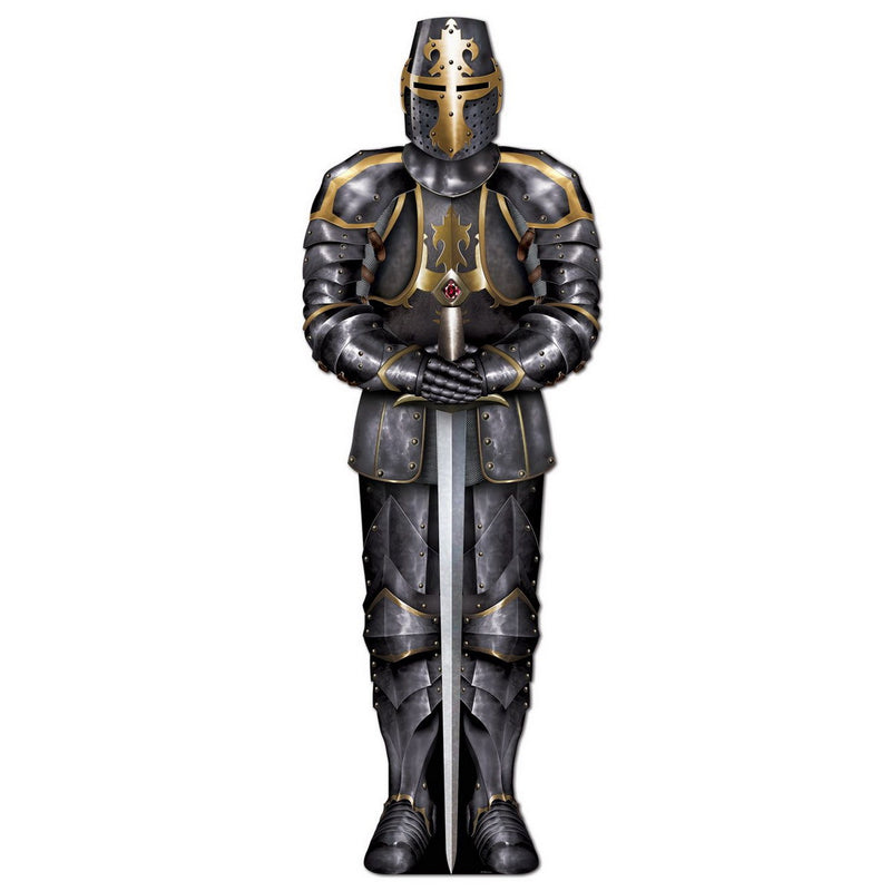 Jointed Black Knight – 6' – (1/Pkg) by Beistle for Medieval Printed One Side
