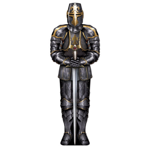 Jointed Black Knight – 6' – (1/Pkg) by Beistle for Medieval Printed One Side