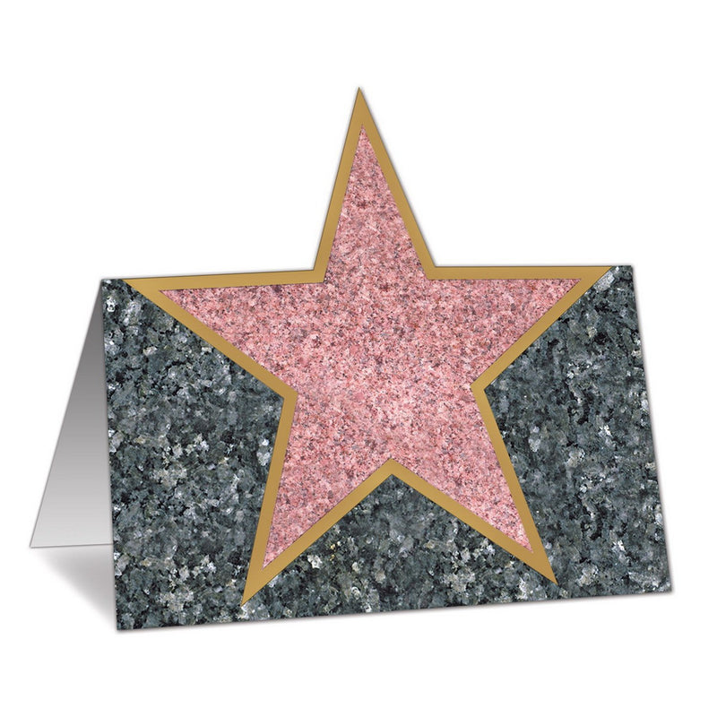 "Star" Place Cards – 4¼" – (12/Pkg) by Beistle for Awards Night Accessories