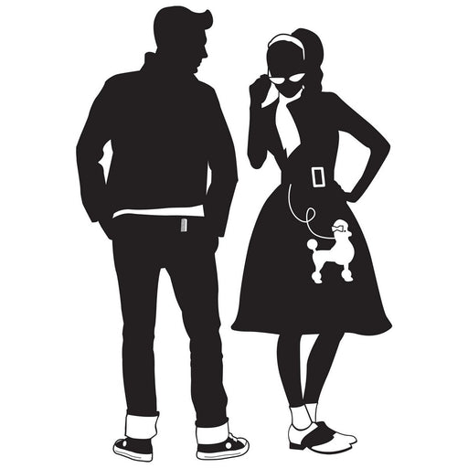50's Silhouettes – 34" & 36½" – (2/Pkg) by Beistle for 50's and Rock & Roll