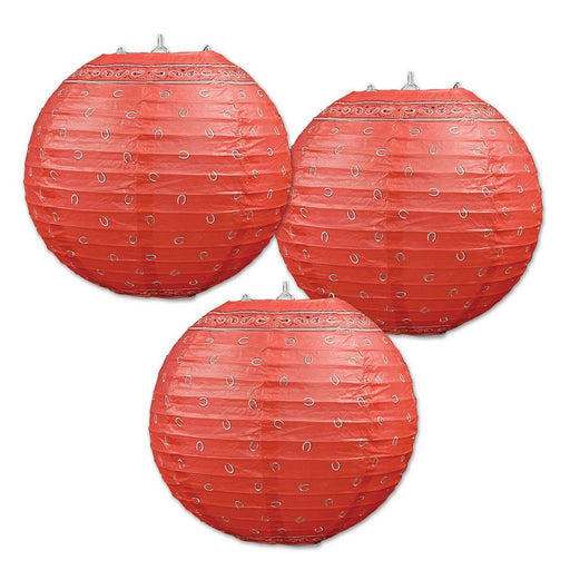 Bandana Paper Lanterns – 9½" – (3/Pkg) by Beistle for Western