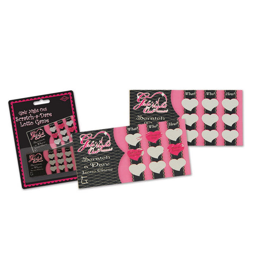 Girls' Night Out Scratch-A-Dare Game – 2" x 4" – (12/Pkg) by Beistle for Bachelorette Games