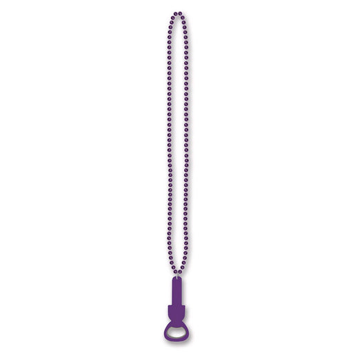 Beads w/Bottle Opener – 36" – (1/Card) by Beistle for General occasion Beads with Medallion