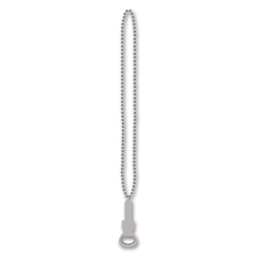 Beads w/Bottle Opener – 36" – (1/Card) by Beistle for General occasion Beads with Medallion