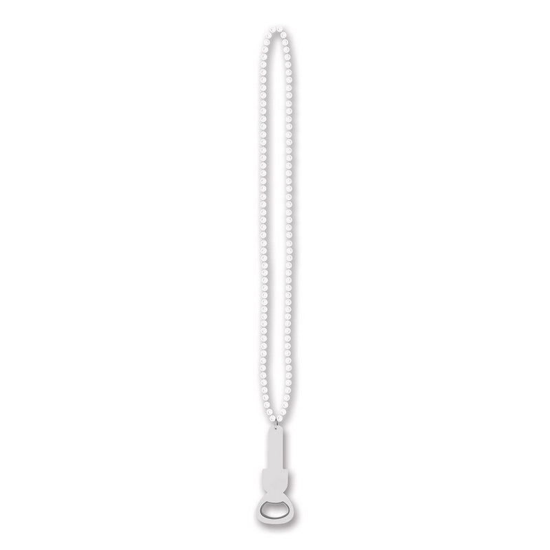 Beads w/Bottle Opener – 36" – (1/Card) by Beistle for General occasion Beads with Medallion