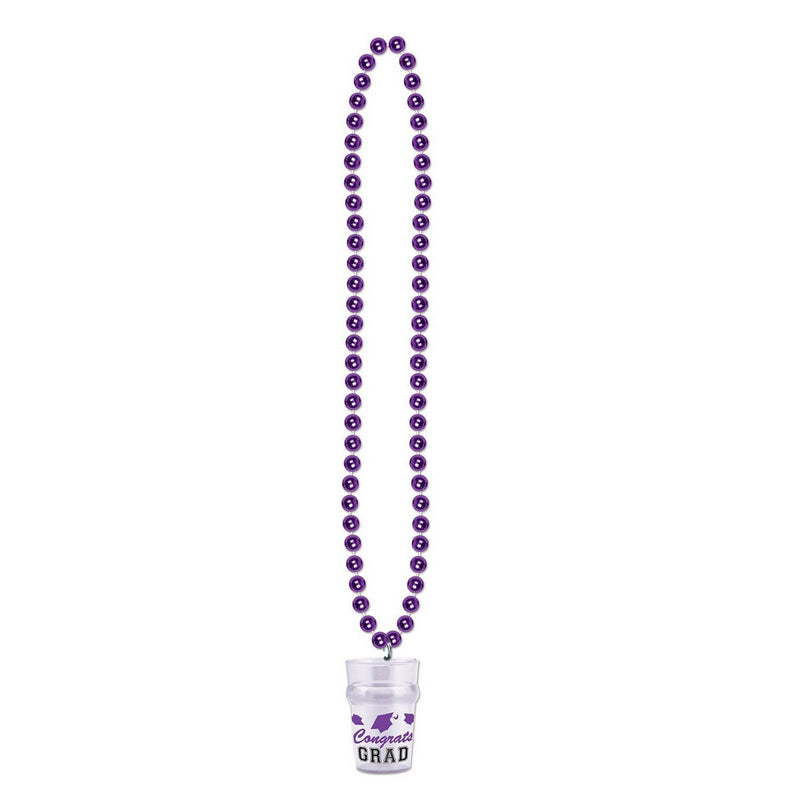Beads w/Grad Glass – 33"/2½ Oz – (1/Card) by Beistle for Graduation Beads with Medallion