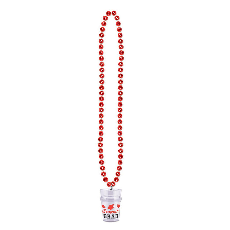 Beads w/Grad Glass – 33"/2½ Oz – (1/Card) by Beistle for Graduation Beads with Medallion