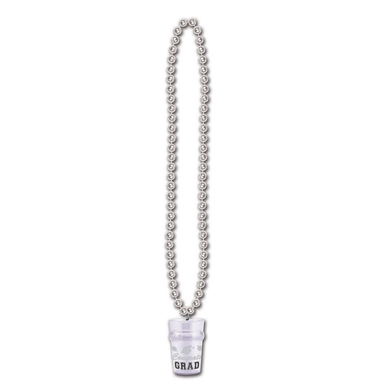 Beads w/Grad Glass – 33"/2½ Oz – (1/Card) by Beistle for Graduation Beads with Medallion