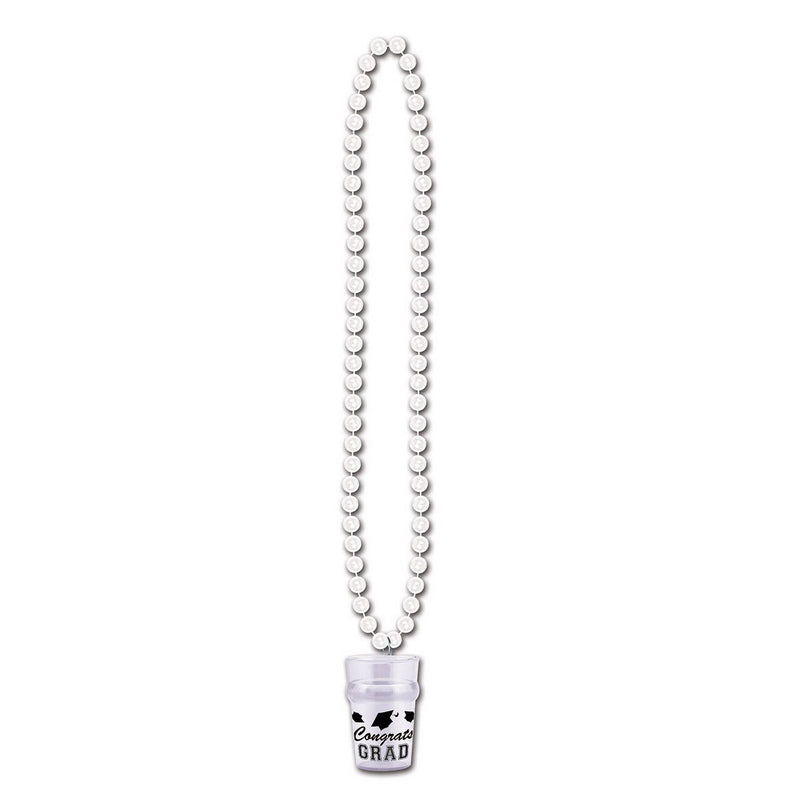 Beads w/Grad Glass – 33"/2½ Oz – (1/Card) by Beistle for Graduation Beads with Medallion