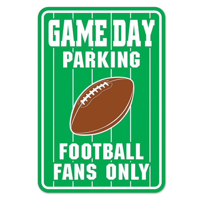 Game Day Parking Sign – 17½" x 12" by Beistle for Football Printed