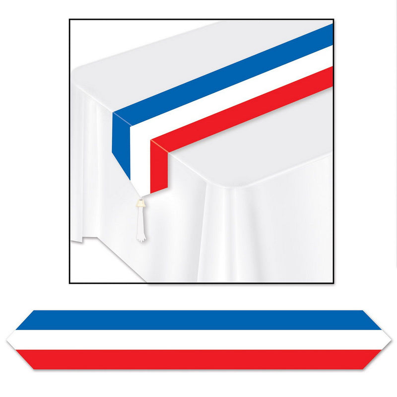 Printed Patriotic Table Runner – 11" x 6' – (1/Pkg) by Beistle Table Runners - Printed