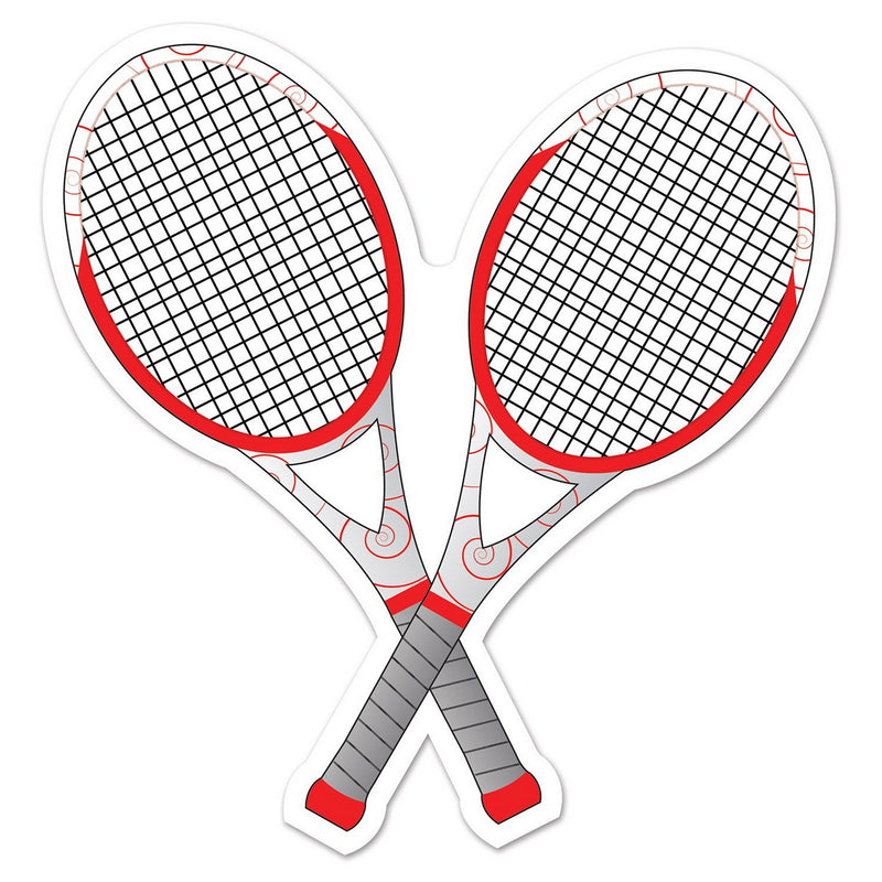 Tennis Racquets Cutout – 10" – (1/Card) by Beistle Printed