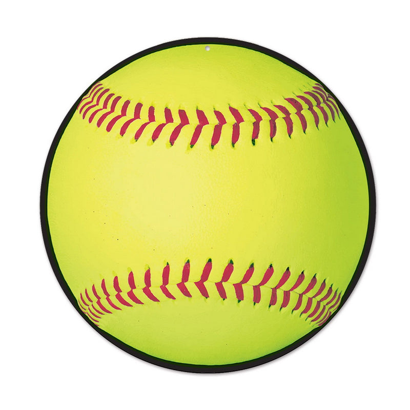 Softball Cutout – 10" – (1/Card) by Beistle for Sports Printed