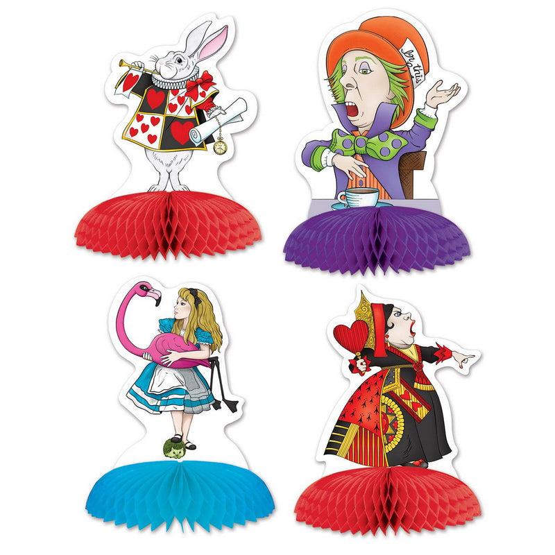 Alice In Wonderland Mini Centerpieces – 5" – (4/Pkg) by Beistle Tissue