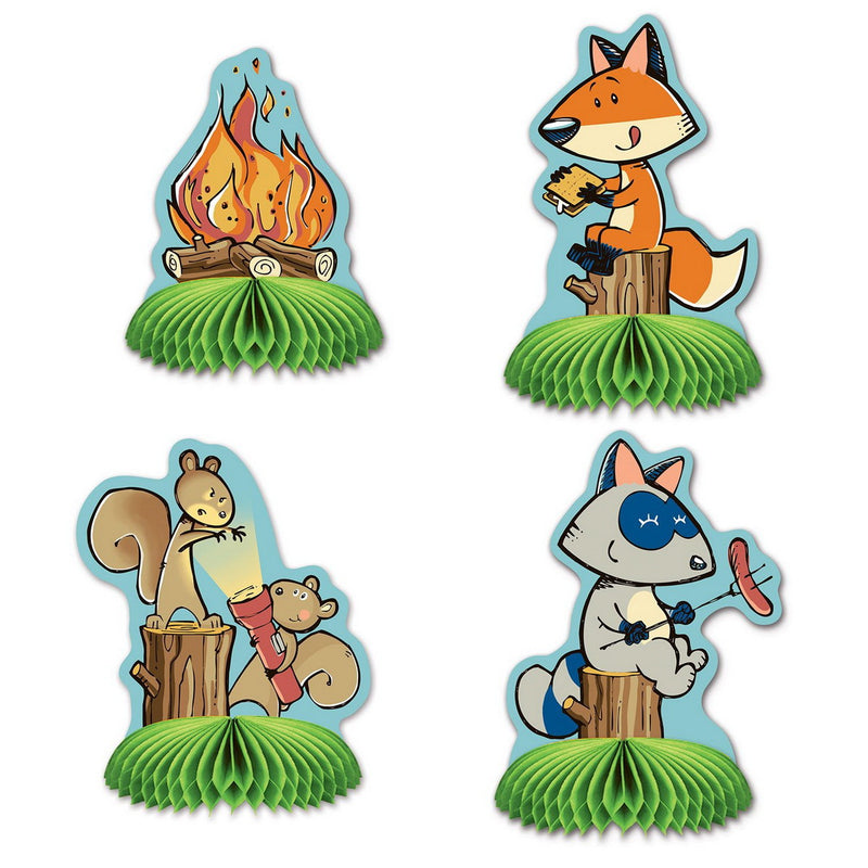 Woodland Friends Mini Centerpieces – 5" – (4/Pkg) by Beistle Tissue