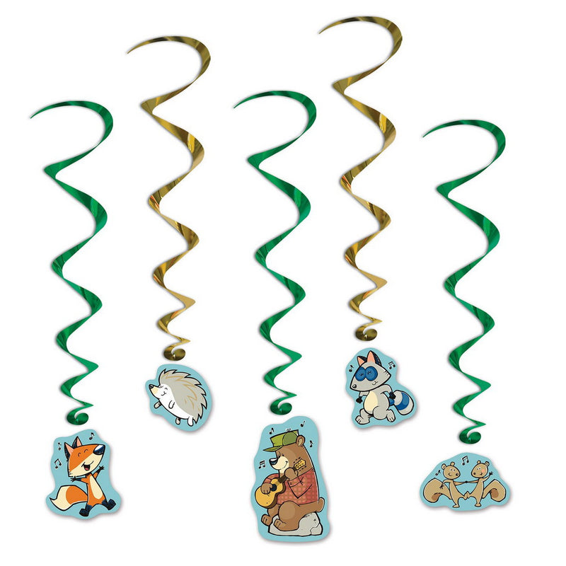 Woodland Friends Whirls – 34"-3' 4" – (5/Pkg) by Beistle