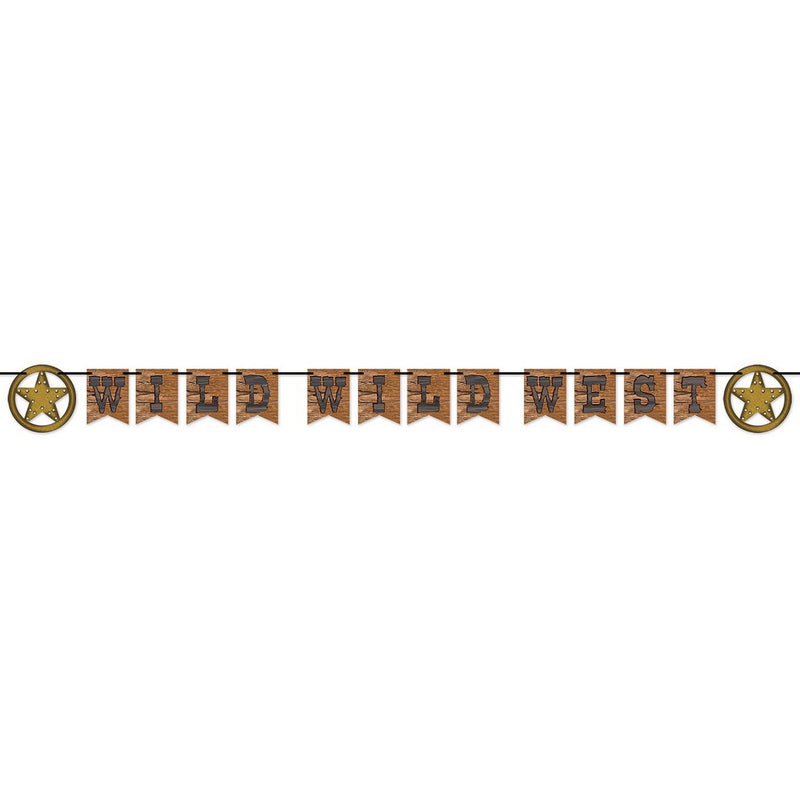 Wild Wild West Streamer – 7¼" x 10' – (1/Pkg) by Beistle for Western Streamers