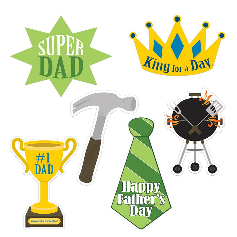 Father's Day Cutouts – 13¼"-16½" – (6/Pkg) by Beistle for Mothers and Fathers Day Printed