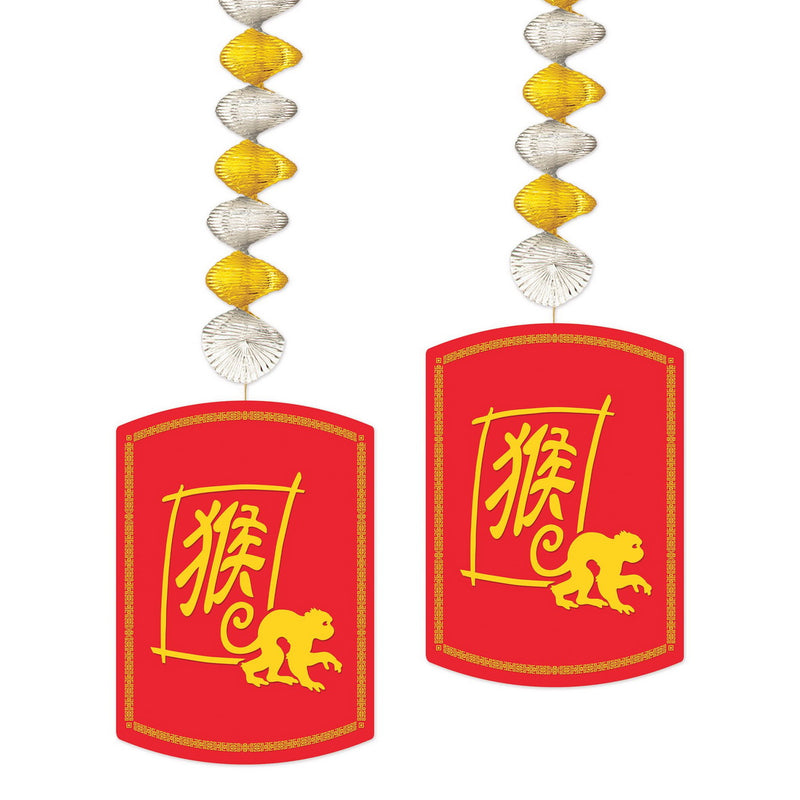 Year Of The Monkey Danglers – 30" – (2/Pkg) by Beistle for Chinese New Year