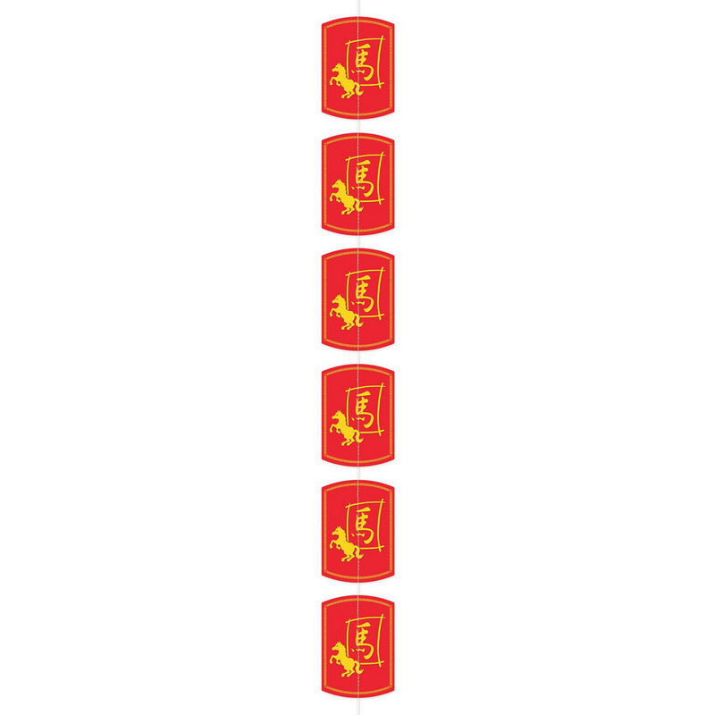 Year Of The Horse Stringer – 6' 6" – (1/Pkg) by Beistle for Chinese New Year Stringers