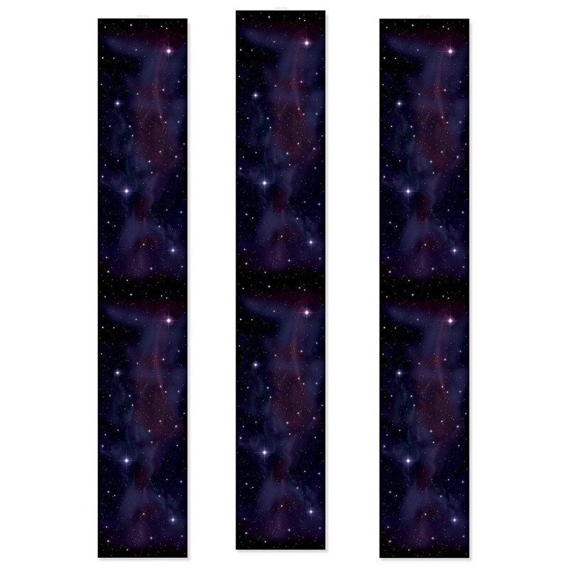 Starry Night Party Panels – 12" x 6' – (3/Pkg) by Beistle for Space