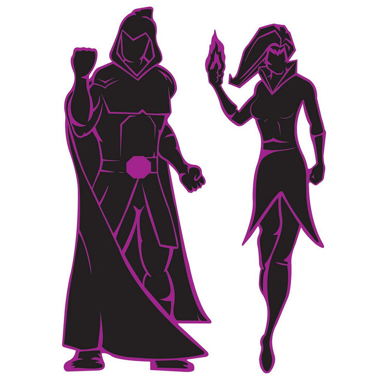 Villain Silhouettes – 34" & 36" – (2/Pkg) by Beistle for Heroes