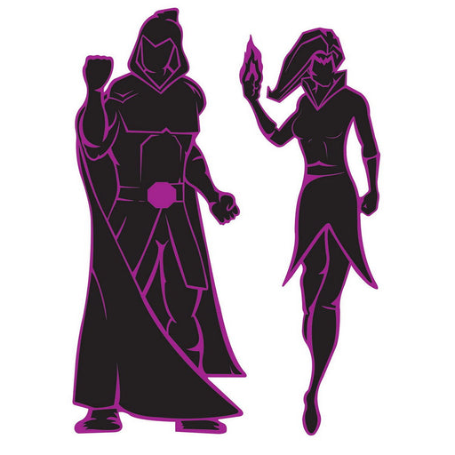 Villain Silhouettes – 34" & 36" – (2/Pkg) by Beistle for Heroes