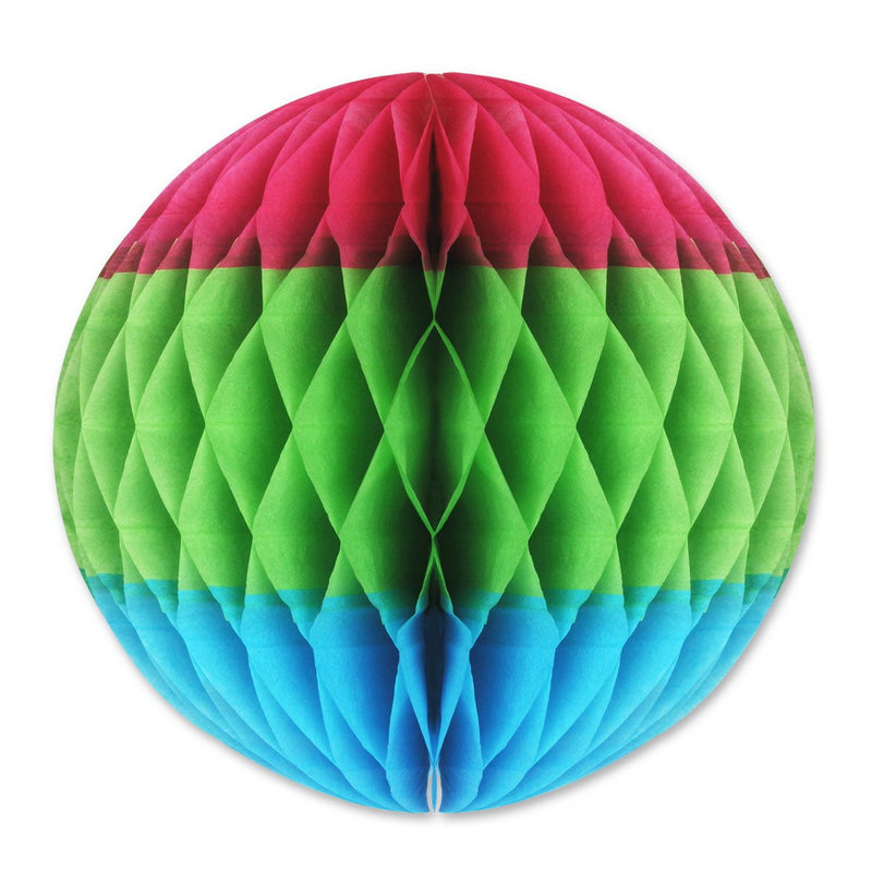 Tri-Color Tissue Ball – 12" – (1/Pkg) by Beistle for Luau