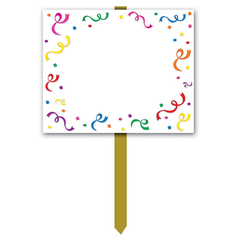 "Blank" Yard Sign – 12" x 15" by Beistle for General occasion Yard Signs