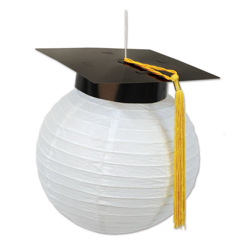 Grad Cap Paper Lanterns – 9½" – (2/Pkg) by Beistle for Graduation