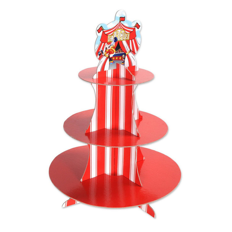 Circus Tent Cupcake Stand – 16" – (1/Pkg) by Beistle Cake/Cupcake Stands