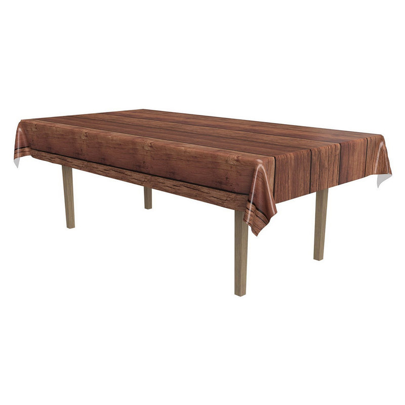 Wooden Tablecover – 54" x 108" – (1/Pkg) by Beistle for Western Table Covers - Patterned