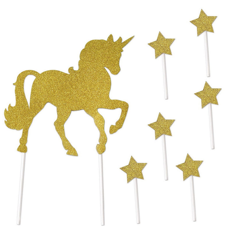 Unicorn Cake Topper – 7¼" x 10¾" – (1/Pkg) by Beistle Cake Toppers