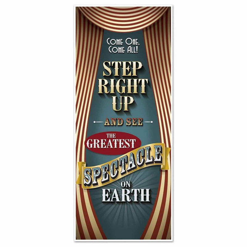 Vintage Circus Door Cover – 6' x 30" – (1/Pkg) by Beistle Door Covers