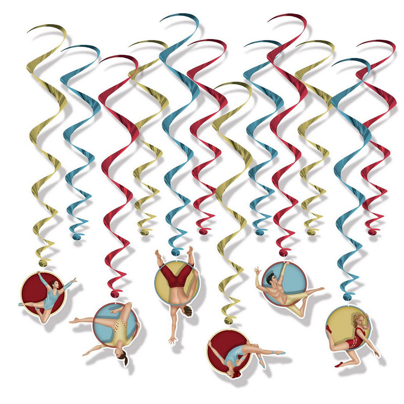 Vintage Circus Whirls – 17"-32" – (12/Pkg) by Beistle