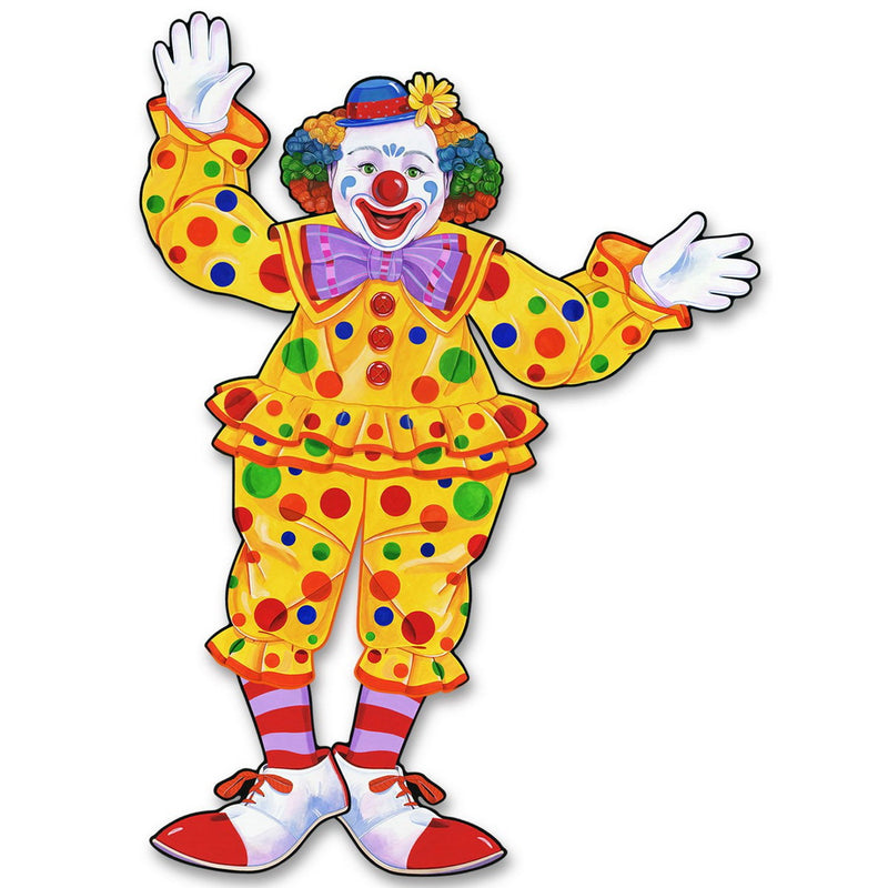 Jointed Circus Clown – 30" – (1/Pkg) by Beistle Printed One Side