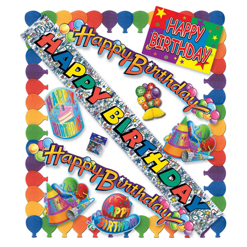 Happy Birthday Party Kit – (11/Pkg) by Beistle Everyday