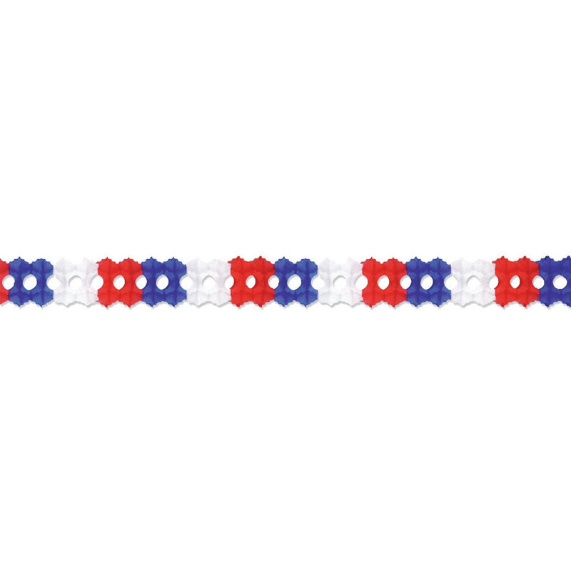 Arcade Garland – 5½" x 12' by Beistle for Patriotic Tissue