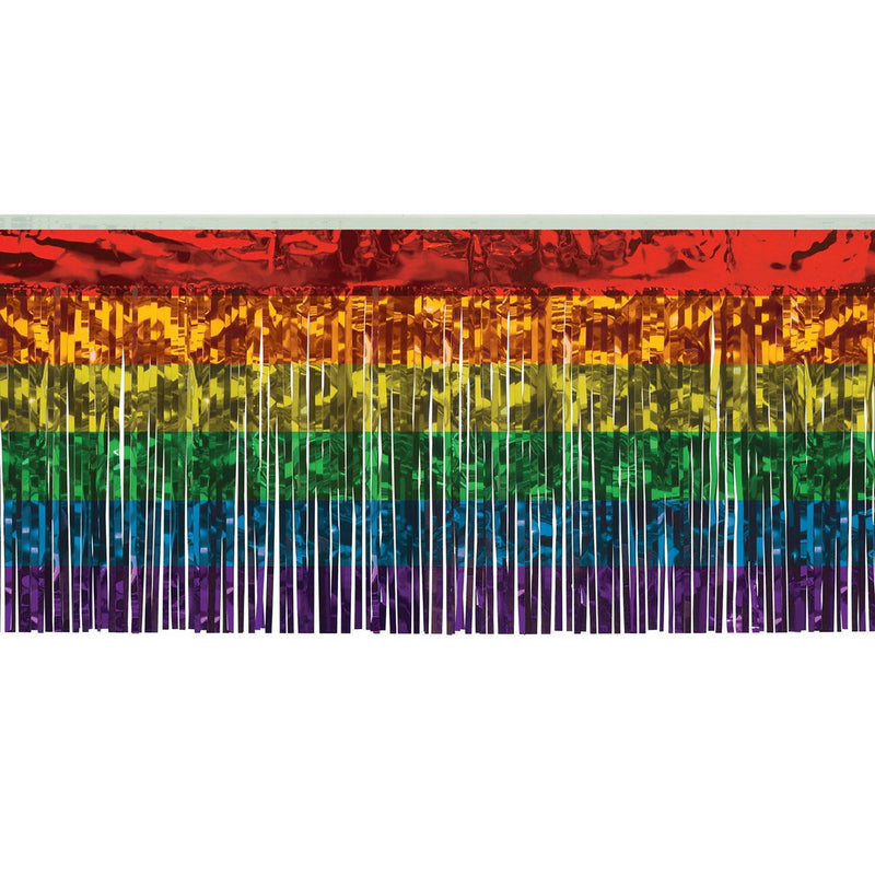 Pkgd 1-Ply Metallic Fringe Drape – 15" x 10' – (1/Pkg) by Beistle for General occasion Drapes