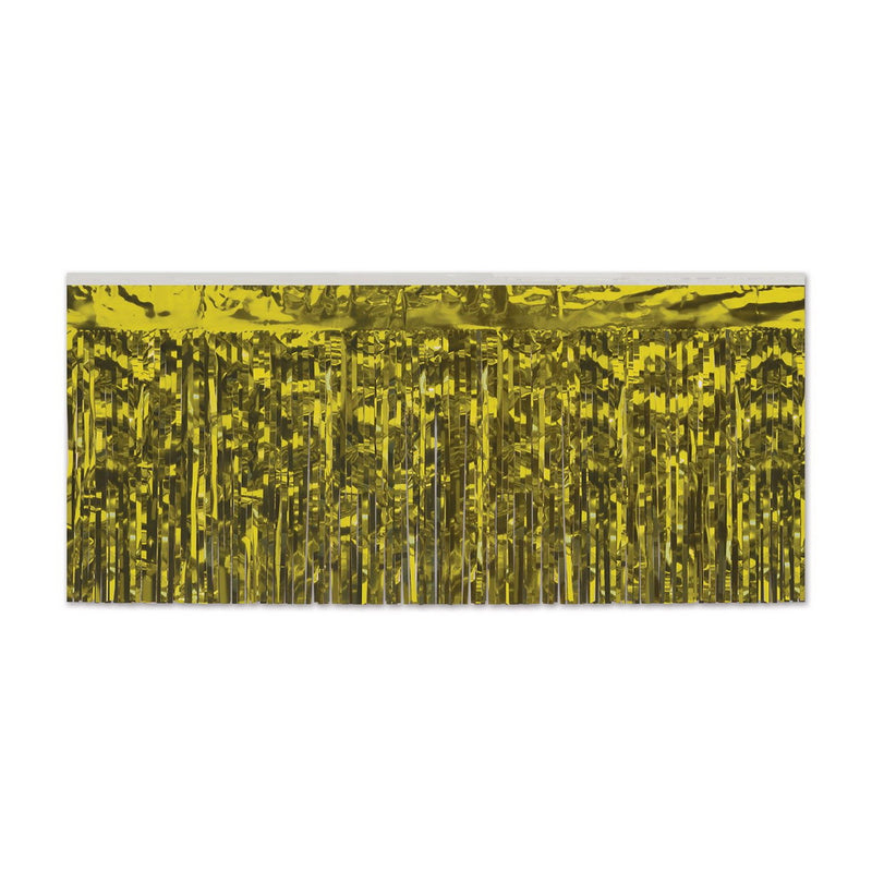 Pkgd 2-Ply Metallic Fringe Drape – 15" x 10' – (1/Pkg) by Beistle for General occasion Drapes