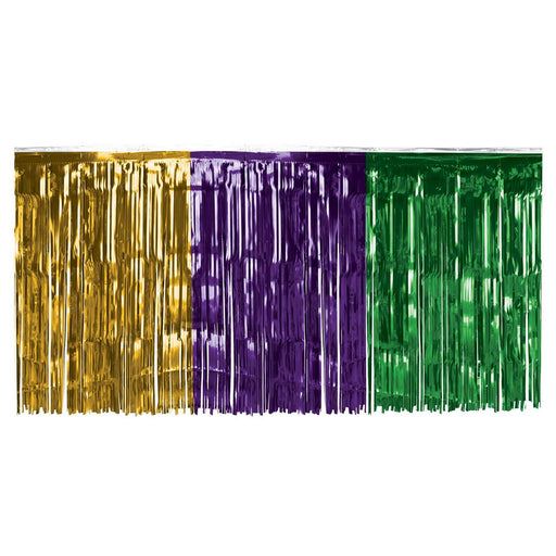 Pkgd 1-Ply Metallic Table Skirting – 30" x 14' – (1/Pkg) by Beistle for Mardi Gras Table Skirts - Metallic