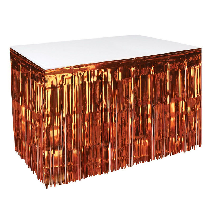 Pkgd 1-Ply Metallic Table Skirting – 30" x 14' – (1/Pkg) by Beistle for General occasion Table Skirts - Metallic