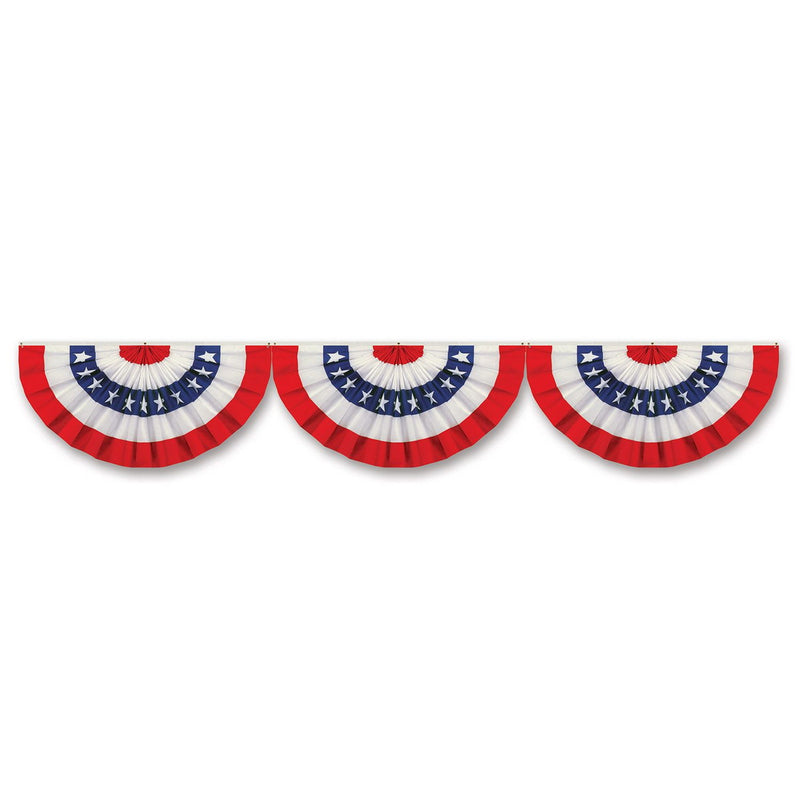 Jointed Patriotic Bunting Cutout – 12" x 6' – (1/Pkg) by Beistle Printed Both Sides