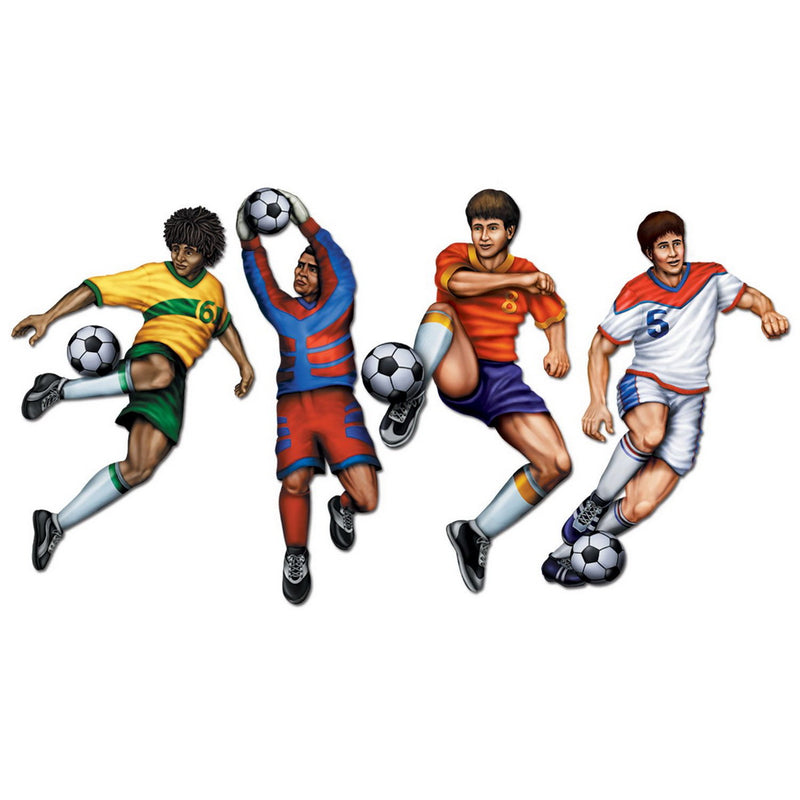 Soccer Cutouts – 20" – (4/Pkg) by Beistle Printed