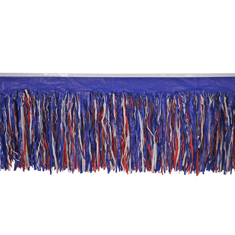 6-Ply Tissue Fringe Drape – 15" x 10' by Beistle for Patriotic Drapes