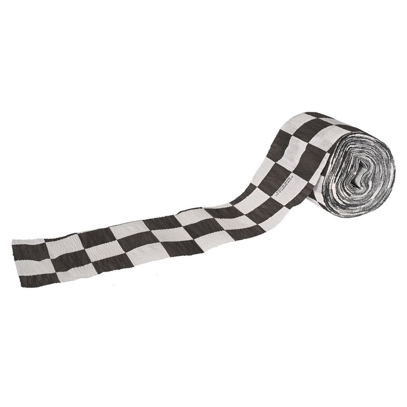 FR Checkered Crepe Streamer – 2½" x 30' – (1/Pkg) by Beistle for Racing