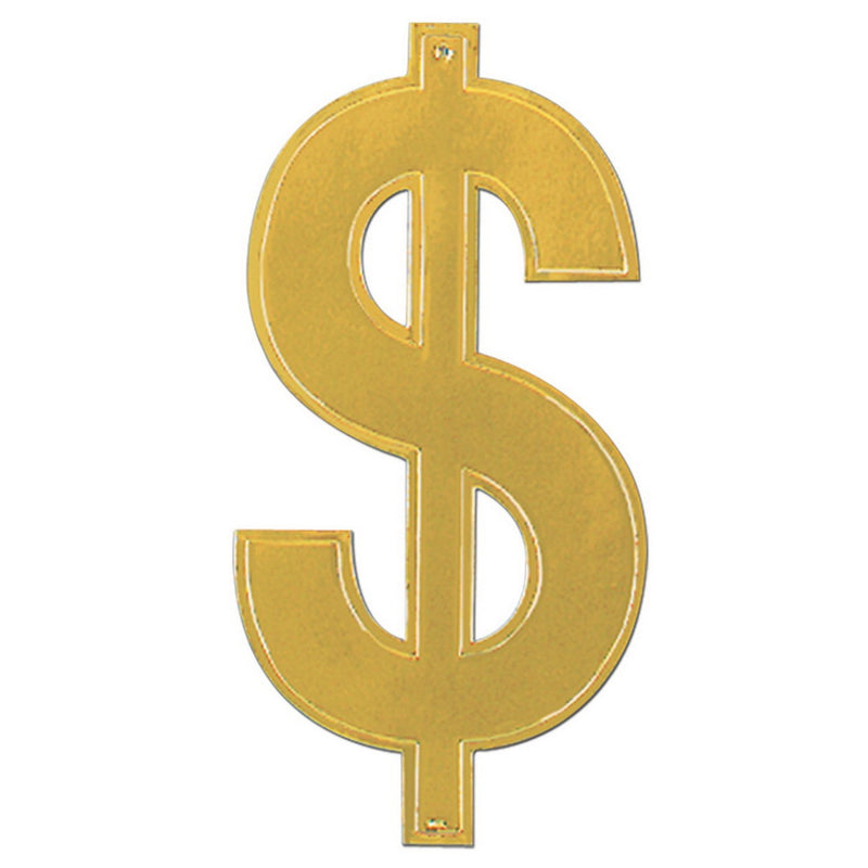 Foil "$" Silhouette – 16" by Beistle for Casino