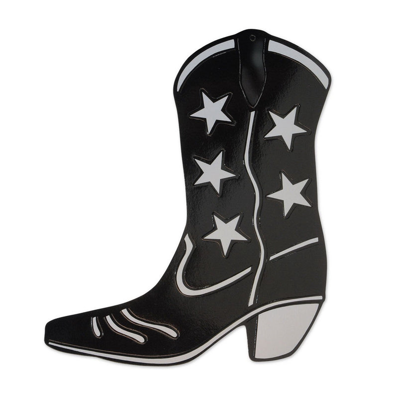 Foil Cowboy Boot Silhouette – 16" by Beistle for Western