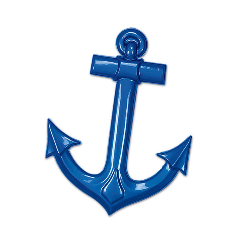 Plastic Ship's Anchor – 25" by Beistle for Nautical Plastic Decorations